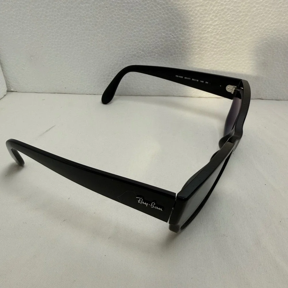 Ray-Ban Sunglasses FRAME ONLY Black RB4388 601/71 Rectangular Dark Grey Lenses